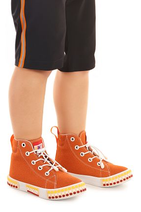 بوت / نیم بوت نارنجی بچه گانه چرم مصنوعی Kiko Kids - کد 848126438