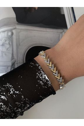 دستبند استیل (فولاد) طلائی زنانه استیل (فولاد) Genel Markalar - کد 815044096