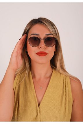 عینک آفتابی قهوه ای زنانه UV400 AR COLLECTİON - کد 836331117