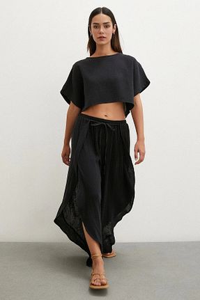 ست بالاتنه و پائین تنه مشکی زنانه بافتنی Melff - کد 847858864