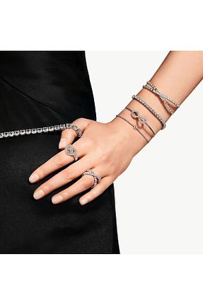 دستبند جواهر سفید زنانه Swarovski - کد 829265031