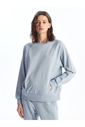سوئیشرت آبی زنانه ساده LC Waikiki - کد 847899378