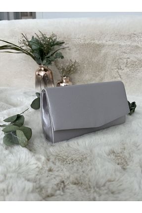 کیف مجلسی طوسی زنانه چرم مصنوعی Busrabags - کد 260161861