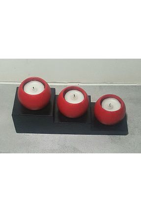 شمعدان و شمع گیر قرمز Taş Tozu Bay3 Hobi - کد 842071684