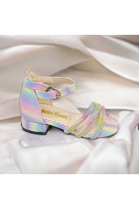کفش پاشنه بلند کلاسیک رنگی بچه گانه پارچه ای PATİK BEBE - کد 808622194