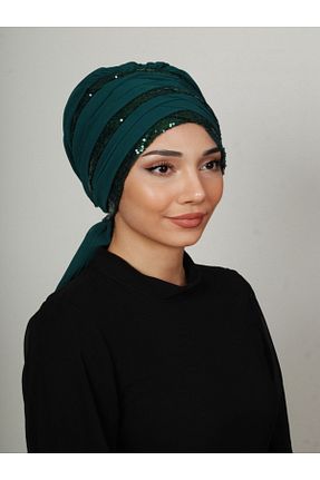 روسری سبز کرپ Yasmin S