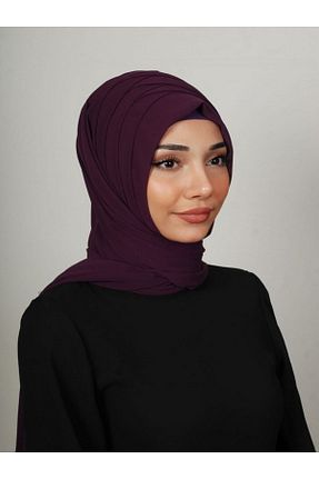 روسری بنفش کرپ Yasmin S