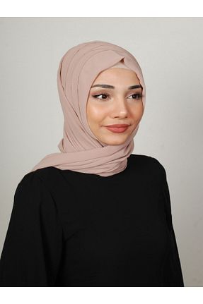 روسری بژ کرپ Yasmin S