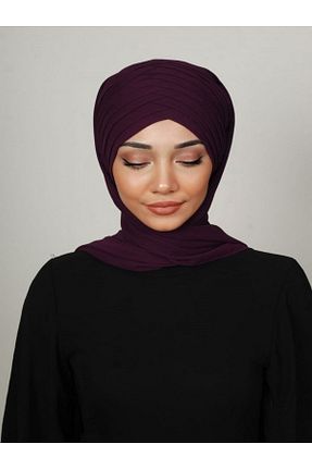 روسری بنفش کرپ Yasmin S
