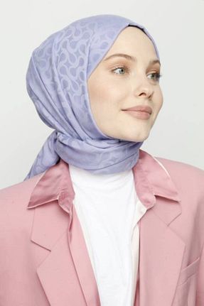 شال بنفش زنانه ابریشم VALORSCARF - کد 788347808