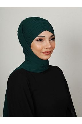 روسری سبز کرپ Yasmin S