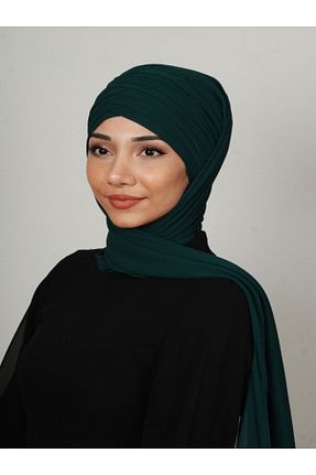 روسری سبز کرپ Yasmin S