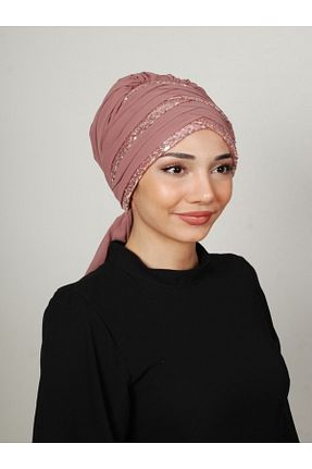 روسری صورتی کرپ Yasmin S