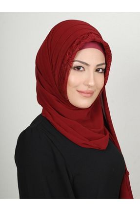 روسری زرشکی شیفون Yasmin S