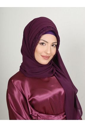 روسری بنفش شیفون Yasmin S