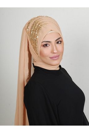 روسری طلائی شیفون Yasmin S