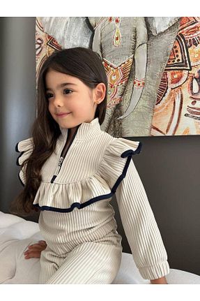 ست بالاتنه و پائین تنه بژ بچه گانه بافت Genel Markalar - کد 770992018
