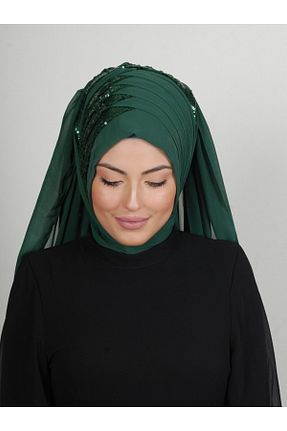 روسری سبز شیفون Yasmin S
