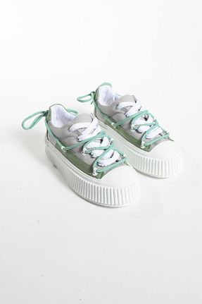 کفش اسنیکر سبز زنانه بند دار Gökçe Shoes - کد 848074743