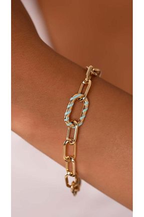 دستبند طلا بژ زنانه 14 عیار hakan mücevherat - کد 847808423