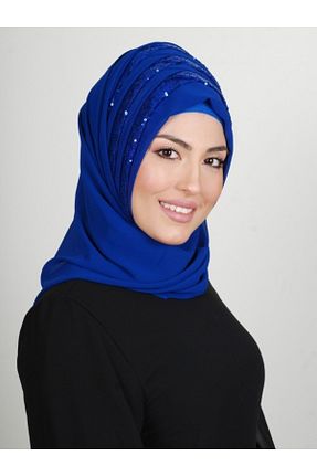 روسری سرمه ای کرپ Yasmin S