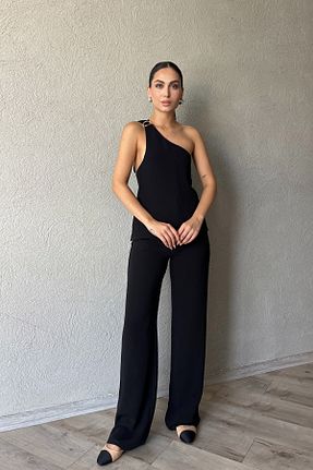 شلوار مشکی زنانه بافتنی Seda Yalçın Atelier - کد 848085179