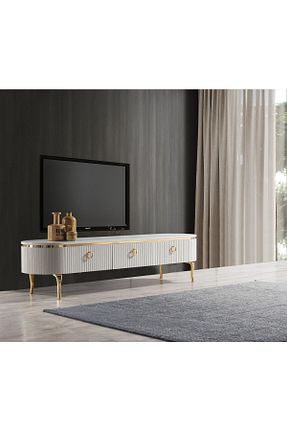 میز و پایه تلویزیون سفید MDF ÇINAR MOBEL - کد 336310226