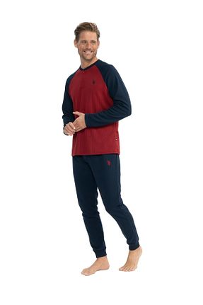 ست لباس راحتی قهوه ای مردانه پنبه ای U.S. Polo Assn. - کد 848125342
