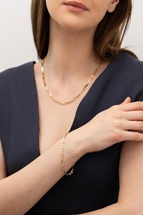 دستبند طلا طلائی زنانه 14 عیار NİSERAJEWELLERY - کد 848147787