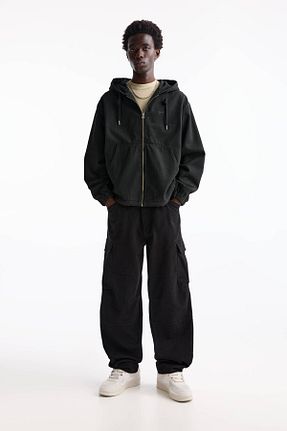 شلوار مشکی مردانه پنبه ای Pull & Bear - کد 848216874