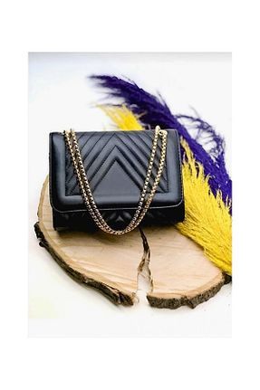 کیف دوشی مشکی زنانه چرم مصنوعی JINDARLIFE - کد 848229780