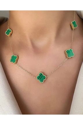 گردنبند استیل ( فولاد ) سبز زنانه استیل (فولاد) şira sirius - کد 848193973