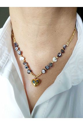 گردنبند جواهر مشکی زنانه سنگ DEVİ fashion - کد 785667291