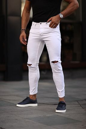 شلوار سفید مردانه پارچه NO61 MAN - کد 337166804