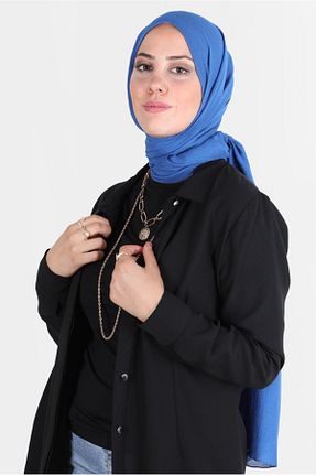 شال سرمه ای زنانه پلی استر Alvina - کد 803864355