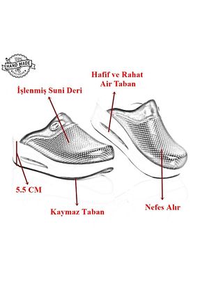 دمپائی سبز زنانه چرم مصنوعی SABOTERLİK - کد 773804450