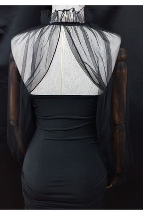 گردنی مشکی زنانه پلی استر es moda shop - کد 766798383