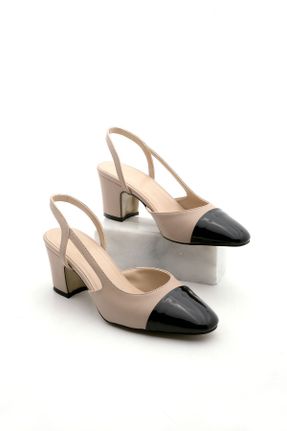 کفش پاشنه بلند کلاسیک بژ زنانه پلی اورتان پاشنه ضخیم پاشنه متوسط ( 5 - 9 cm ) کد 815824195