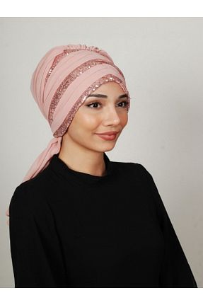 روسری صورتی کرپ Yasmin S