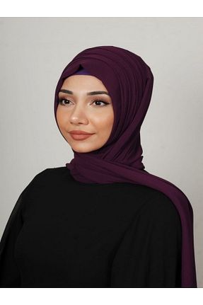 روسری بنفش کرپ Yasmin S