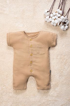 سرهمی بژ بچه گانه آستین کوتاه Mai Perla - کد 847245488