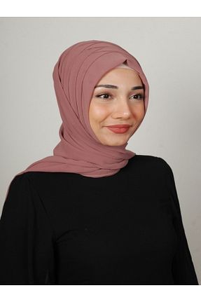 روسری صورتی کرپ Yasmin S