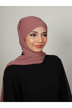 روسری صورتی کرپ Yasmin S