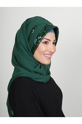 روسری سبز شیفون Yasmin S