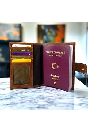 کیف پول قهوه ای زنانه ابعاد کوچک DeriDünyası - کد 819701816