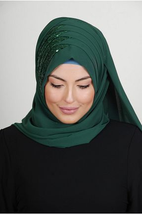 روسری سبز شیفون Yasmin S