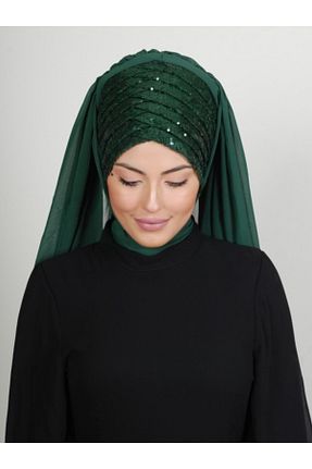 روسری سبز ساده Yasmin S