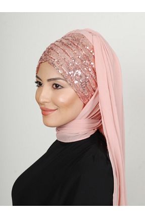 روسری صورتی ساده Yasmin S