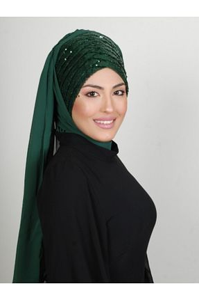 روسری سبز ساده Yasmin S