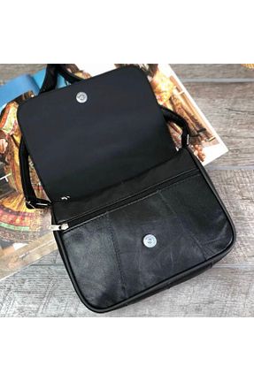 کیف دوشی مشکی زنانه چرم خالص Deribag - کد 283959841